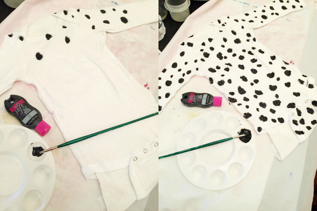 DIY Dalmatian Costume Bodysuit
